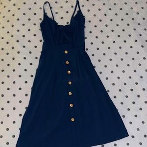 Shein Spaghetti Strapped Dark Blue Dress Size S